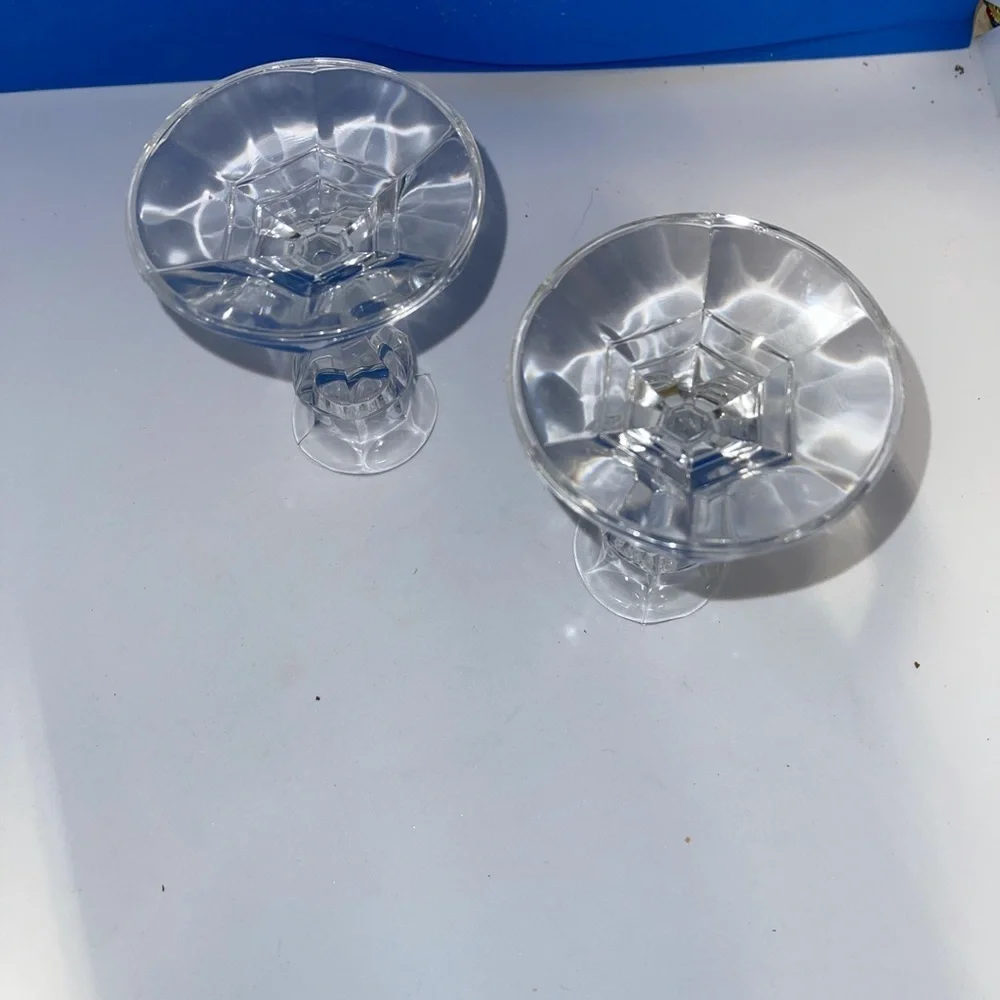 Set of Vintage Crystal Taper Holders